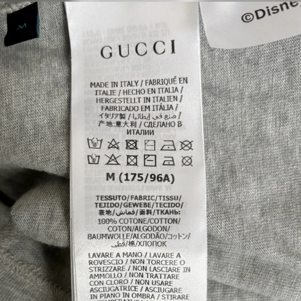 GUCCI X Disney Donald Duck “Flash” Gray T Shirt Tee Unisex Men’s Women’s NWT